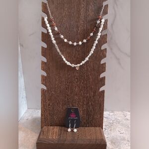 Paparazzi Faux Pearl  Necklace & Earring Set